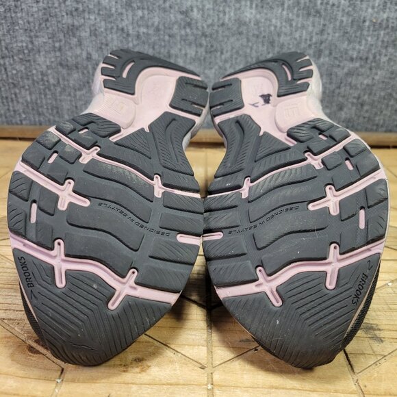 Brooks Ghost 15 Womens Size 8D WIDE Black Silver Athletic Running Shoes Sneakers - Picture 9 of 11